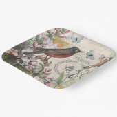 ロビンエレガントバードバタフライフランスのアート ペーパープレート (傾斜あり)