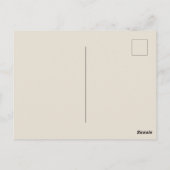 ロビンエレガントバードバタフライフランスのアート ポストカード (裏面)