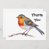 ロビンオンツリーブラッチフラットサンキューカード サンキューカード (正面/裏面)