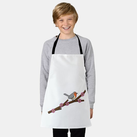 ロビンオン桜 エプロン (着用した状態)