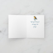 ロビンガーデンバードワイルドライフおめでとう カード (内部)