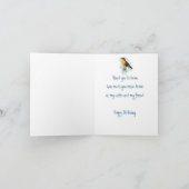 ロビンガーデンバードワイルドライフシスター誕生日 カード (内部)