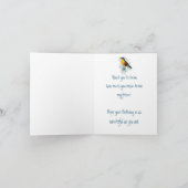 ロビンガーデンバードワイルドライフフレンド誕生日 カード (内部)