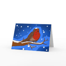 ロビンクリスマスカード