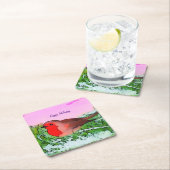 ロビンクリスマスホリデーシーズン スクエアペーパーコースター (インサイチュ)