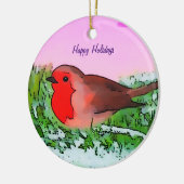 ロビンクリスマスホリデーシーズン セラミックオーナメント (左)