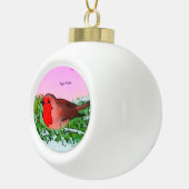ロビンクリスマスホリデーシーズン セラミックボールオーナメント (右)