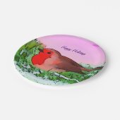 ロビンクリスマスホリデーシーズン ペーパープレート (アングル)