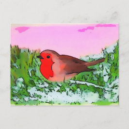 ロビンクリスマスホリデーシーズン ポストカード