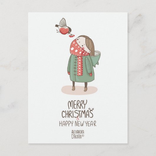 ロビンクリスマス新年 シーズンポストカード (正面)