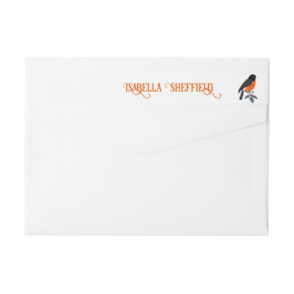 ロビンスと花 ラップアラウンドラベル