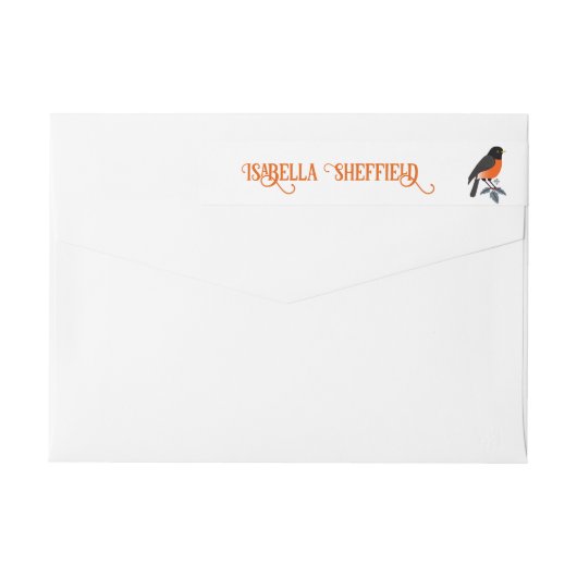 ロビンスと花 ラップアラウンドラベル (裏面)