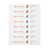 ロビンスと花 ラップアラウンドラベル (シート)