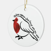 ロビンスは愛する人が近づくと現れる。編集可能 セラミックオーナメント (左)