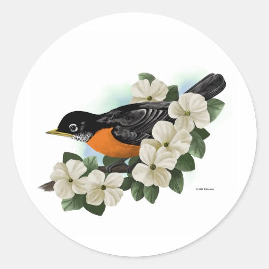 ロビンスティッカー ラウンドシール (正面)