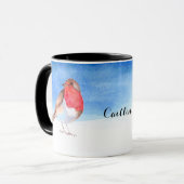 ロビンス·ウォーターカラーに名前を追加 マグカップ (正面左)