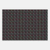 ロビンズとクリスマスホリーのコーディネート ラッピングペーパーシート (正面2)