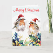 ロビンズウィンタースノーホリーメリークリスマス シーズンカード (正面)