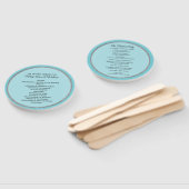 ロビンズエッグブルーとシルバー結婚式 プログラムファン ハンドファン (組立なし)