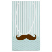 ロビンズエッグブルーと口ひげグロムスマン抱き枕 スモールペーパーバッグ (裏面)