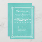 ロビンズエッグブルーのポスター風ディレクションカード エンクロージャーカード (正面/裏面)