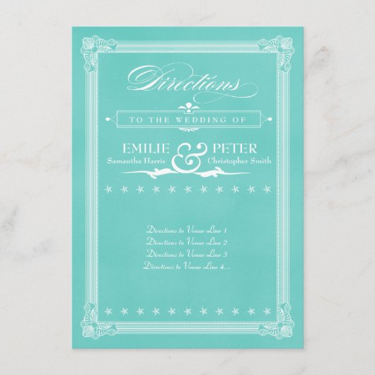 ロビンズエッグブルーのポスター風案内カード エンクロージャーカード (正面)