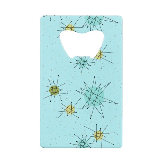 ロビンズエッグブルーアトミックスターバストボトルオープナー クレジットカード栓抜き (正面)