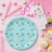 ロビンズエッグブルーアトミックスターバスト紙プレート ペーパープレート (パーティー)