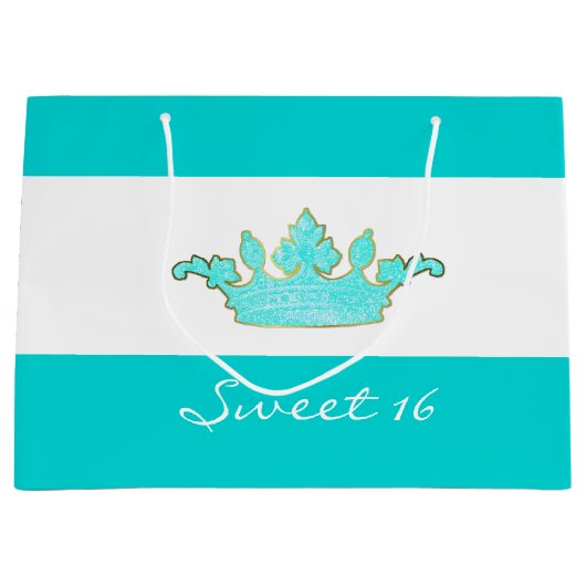 ロビンズエッグブルークラウンカスタム抱き枕 ラージペーパーバッグ (正面)