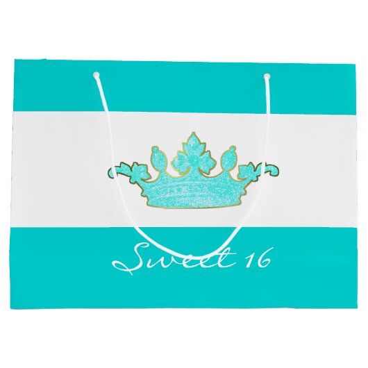 ロビンズエッグブルークラウンカスタム抱き枕 ラージペーパーバッグ (裏面)