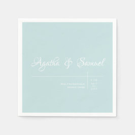 ロビンズエッグブルークラシックレセプションナプキンス スタンダードカクテルナプキン