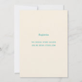 ロビンズエッグブルークリームレトロブライダルシャワー 招待状 (裏面)