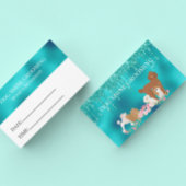 ロビンズエッグブルードッググルーミングアポイントメントカード 名刺