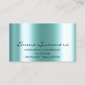 ロビンズエッグブルードリップスメタルカスタマイズグリッター 名刺 (裏面)