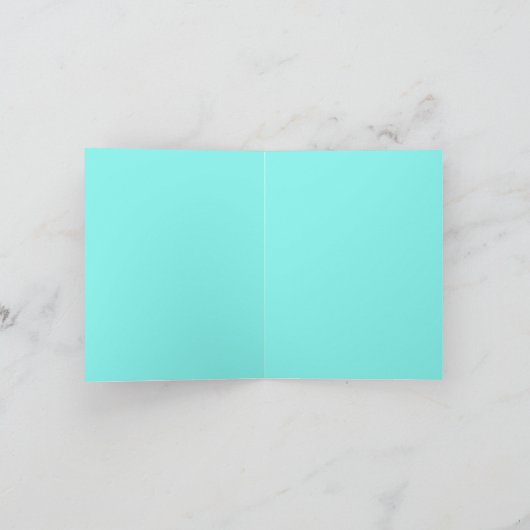 ロビンズエッグブルー ターコイズアクアブルー 結婚式 サンキューカード (内部)