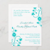 ロビンズエレガントエッグブルーフローラ結婚式招待状 招待状 (正面/裏面)