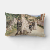 ロビンソンによるウェディングマーチ、ヴィンテージの新婚夫婦 ランバークッション (裏面)