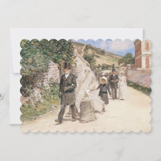 ロビンソンによるウェディングマーチ、ヴィンテージ印象派 招待状 (正面)