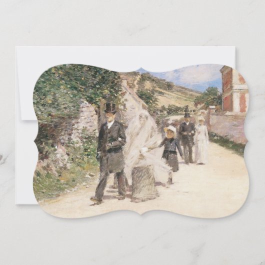 ロビンソンによるウェディング・マーチ、ヴィンテージ印象派 招待状 (正面)