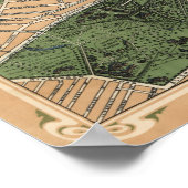 ロビンソンのシドニー地図NSW (1922) Reprint ポスター (角)