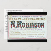 ロビンソンクリッパー帆船1863 ポストカード (正面/裏面)