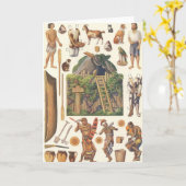 ロビンソンクルーソービクトリアン、ヴィンテージ紙玩具 カード (黄色い花)