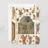 ロビンソンクルーソービクトリアン、ヴィンテージ紙玩具 ポストカード (正面/裏面)