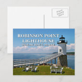 ロビンソンポイントライトハウスメインポストカード ポストカード (正面/裏面)