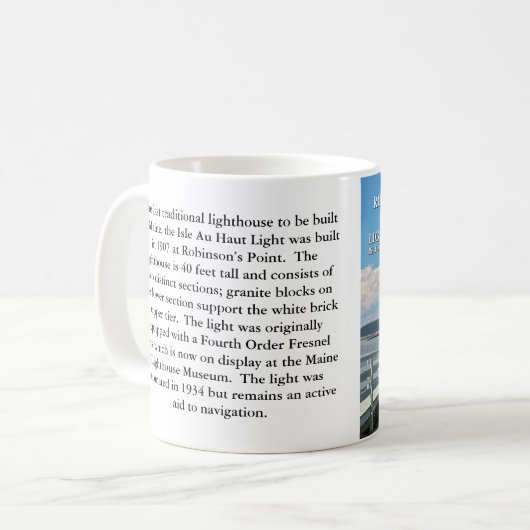 ロビンソンポイント灯台、島のAu Hautのメインのマグ コーヒーマグカップ (正面左)