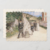 ロビンソン作「ウェディングマーチ」、ヴィンテージ印象主義 招待状 (正面/裏面)