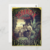 ロビンソン・クルゾエ・オペラヴィンテージポスター ポストカード (正面/裏面)