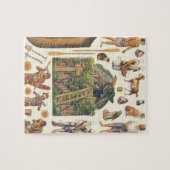 ロビンソン・クルーソー ビンテージ ヴィクトリアン ペーパー ドール おもちゃ ジグソーパズル (横)