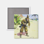 ロビンソン・クルーソー、「過去に忍び込む」から公 マグネット (正面/裏面)