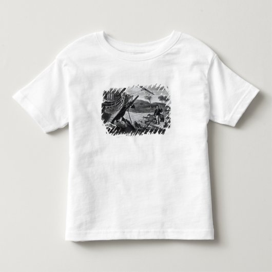 ロビンソンCrusoeの運び去ること トドラーTシャツ (正面)